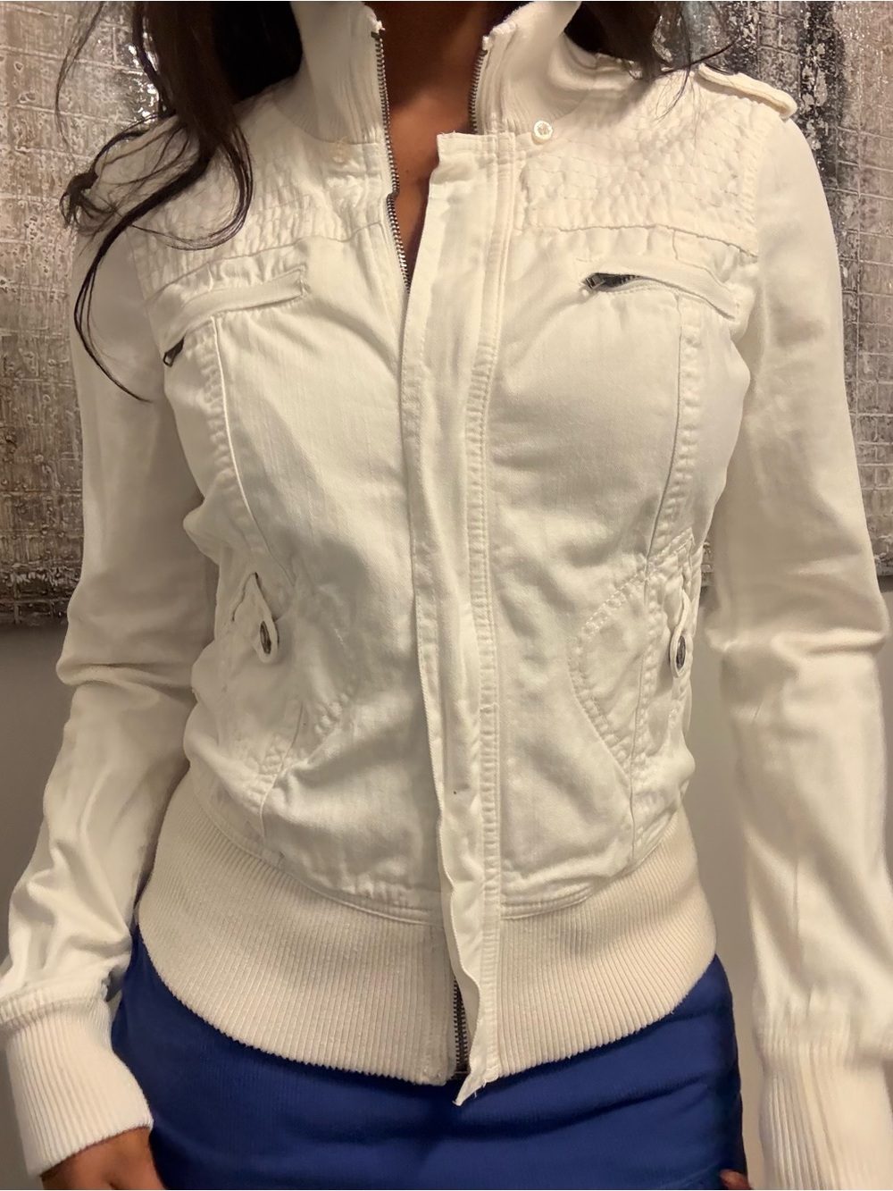 y2k Garage Zip-Up Bomber Jacket